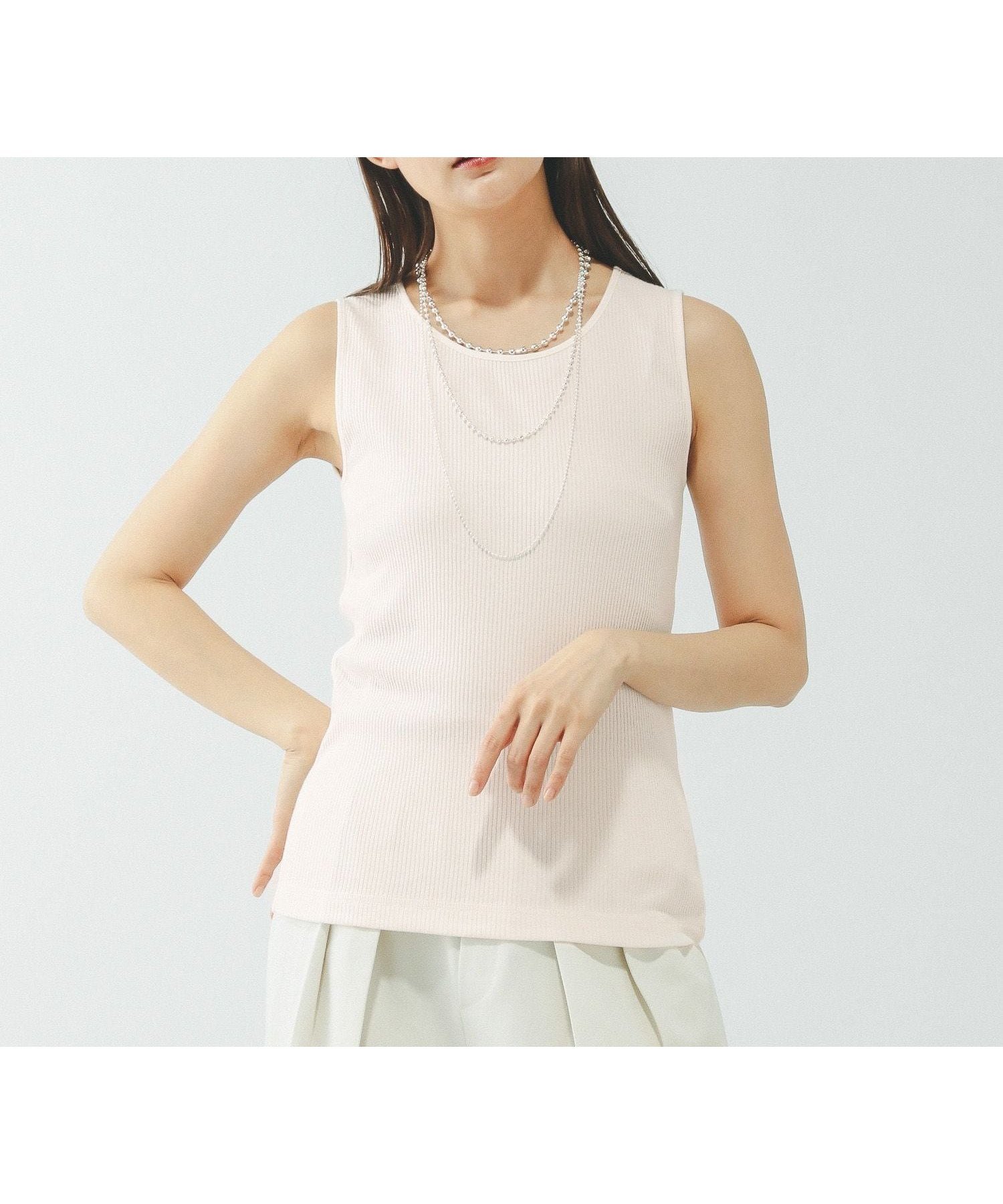 【グローバルワーク/GLOBAL WORK】のサラサラDRYクルータンク/636756 インテリア・キッズ・メンズ・レディースファッション・服の通販 founy(ファウニー) 　ファッション　Fashion　レディースファッション　Fashion for Women　おすすめ　Recommended / Our Picks　インナー　Innerwear　カーディガン　Cardigan, Knitwear　ストレッチ　Stretch, Stretchy Fabric　タンク　Tank Top, Sleeveless Top　テレコ　Ribbed, Rib Stitch　デニム　Denim, Jeans Material　トレンド　Trend, Trending Now　ボーダー　Border, Stripe　吸水　Absorbent, Quick-Dry　夏　Summer　無地　Plain, Solid Color　アイボリー08|ID: prp329100004990076 ipo3291000000037377342