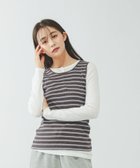 【グローバルワーク/GLOBAL WORK】のサラサラDRYクルータンク/636756 大人の最旬トレンドファッション＆コーディネート founy(ファウニー) ファッション Fashion レディースファッション Fashion for Women おすすめ Recommended / Our Picks インナー Innerwear カーディガン Cardigan, Knitwear ストレッチ Stretch, Stretchy Fabric タンク Tank Top, Sleeveless Top テレコ Ribbed, Rib Stitch デニム Denim, Jeans Material トレンド Trend, Trending Now ボーダー Border, Stripe 吸水 Absorbent, Quick-Dry 夏 Summer 無地 Plain, Solid Color thumbnail グレーマルチボーダー15|ID: prp329100004990076 ipo3291000000037377344