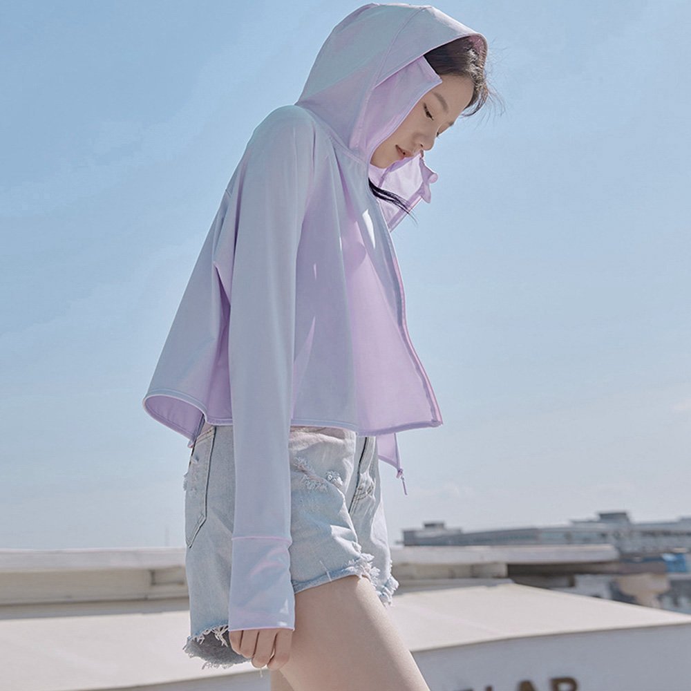 【ミニミニストア/miniministore】の日焼け止めパーカー 薄手 ラッシュガード インテリア・キッズ・メンズ・レディースファッション・服の通販 founy(ファウニー) 　ファッション　Fashion　レディースファッション　Fashion for Women　トップス・カットソー　Cut & Sew Tops　レディースパーカー・カジュアルフーディー　Casual Hoodies & Sweatshirts　アウトドア　Outdoor Clothing　洗える　Machine Washable　カーディガン　Cardigan, Knitwear　吸水　Absorbent, Quick-Dry　サマー　Summer, Summer Style　スポーツ　Sports, Activewear　長袖　Long Sleeve, Full Sleeve　パーカー　Hoodie, Parka　羽織　Haori, Light Jacket　ラベンダー　Lavender　ランニング　Running, Running Wear, Activewear, Jogging　夏　Summer　ラベンダー|ID: prp329100004990077 ipo3291000000037377349