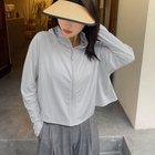 【ミニミニストア/miniministore】の日焼け止めパーカー 薄手 ラッシュガード 大人の最旬トレンドファッション＆コーディネート founy(ファウニー) ファッション Fashion レディースファッション Fashion for Women トップス・カットソー Cut & Sew Tops レディースパーカー・カジュアルフーディー Casual Hoodies & Sweatshirts アウトドア Outdoor Clothing 洗える Machine Washable カーディガン Cardigan, Knitwear 吸水 Absorbent, Quick-Dry サマー Summer, Summer Style スポーツ Sports, Activewear 長袖 Long Sleeve, Full Sleeve パーカー Hoodie, Parka 羽織 Haori, Light Jacket ラベンダー Lavender ランニング Running, Running Wear, Activewear, Jogging 夏 Summer thumbnail ライトグレー|ID: prp329100004990077 ipo3291000000037377350