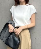 【フューティアランド/futier land】のフレンチスリーブサマーニットトップス/Tシャツ オフホワイト|ID: prp329100004990084 ipo3291000000037377379