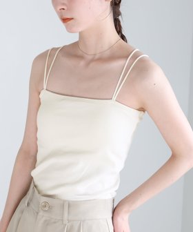 【セレクトモカ/SELECT MOCA】のダブルストラップカップ付きキャミソール 大人の最旬トレンドファッション＆コーディネート founy(ファウニー) ファッション Fashion レディースファッション Fashion for Women トップス・カットソー Cut & Sew Tops キャミソール&ノースリーブ Camisoles & Sleeveless Tops おすすめ Recommended / Our Picks アンダー Underwear Essentials キャミ Camisole, Cami Top キャミソール Camisole, Spaghetti Strap Top トレンド Trend, Trending Now ベーシック Basic, Essential ラップ Wrap, Wrap Design 今季 This Season, Current Season |ID:prp329100004990087