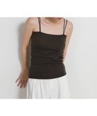 【セレクトモカ/SELECT MOCA】のダブルストラップカップ付きキャミソール 大人の最旬トレンドファッション＆コーディネート founy(ファウニー) ファッション Fashion レディースファッション Fashion for Women トップス・カットソー Cut & Sew Tops キャミソール&ノースリーブ Camisoles & Sleeveless Tops おすすめ Recommended / Our Picks アンダー Underwear Essentials キャミ Camisole, Cami Top キャミソール Camisole, Spaghetti Strap Top トレンド Trend, Trending Now ベーシック Basic, Essential ラップ Wrap, Wrap Design 今季 This Season, Current Season thumbnail ダークブラウン-03|ID: prp329100004990087 ipo3291000000037377400