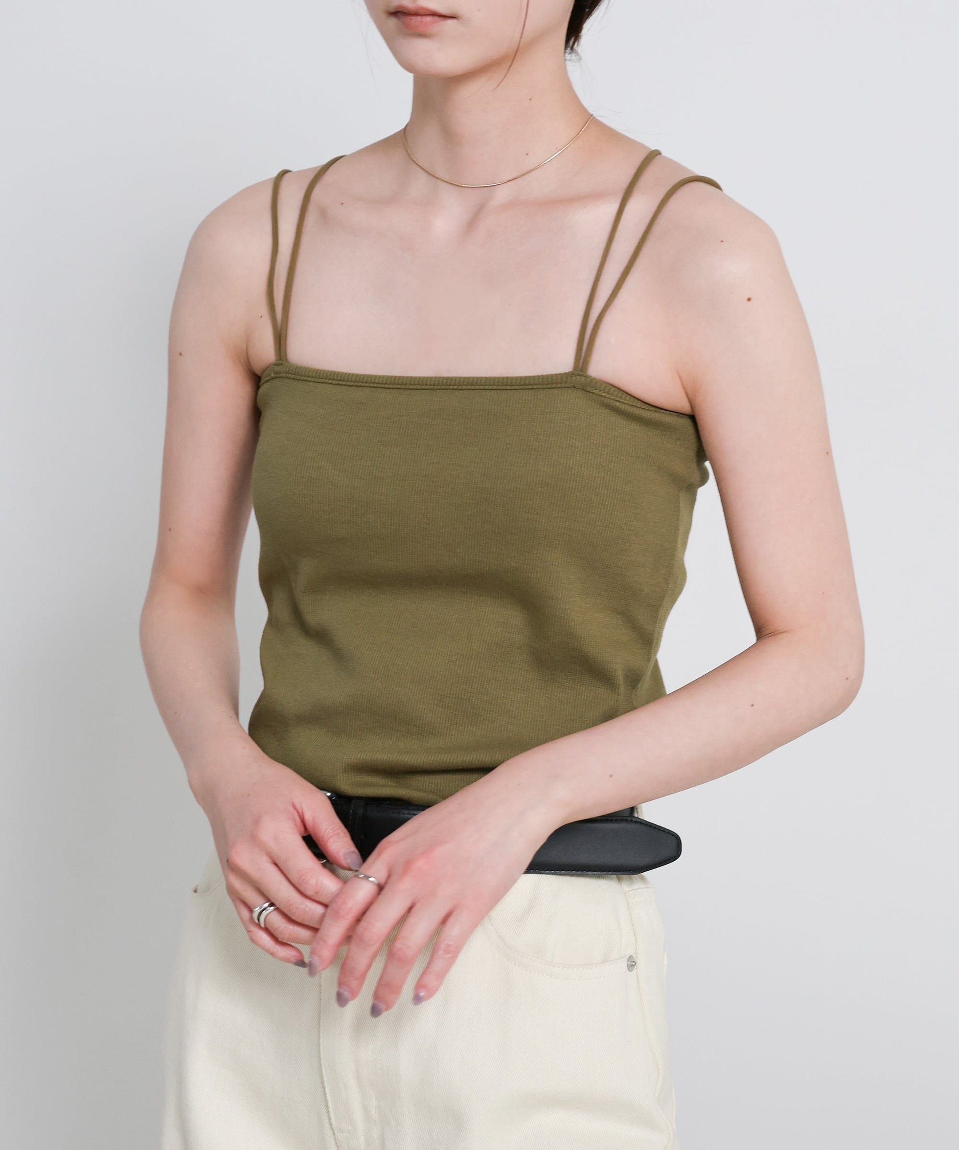 【セレクトモカ/SELECT MOCA】のダブルストラップカップ付きキャミソール インテリア・キッズ・メンズ・レディースファッション・服の通販 founy(ファウニー) 　ファッション　Fashion　レディースファッション　Fashion for Women　トップス・カットソー　Cut & Sew Tops　キャミソール&ノースリーブ　Camisoles & Sleeveless Tops　おすすめ　Recommended / Our Picks　アンダー　Underwear Essentials　キャミ　Camisole, Cami Top　キャミソール　Camisole, Spaghetti Strap Top　トレンド　Trend, Trending Now　ベーシック　Basic, Essential　ラップ　Wrap, Wrap Design　今季　This Season, Current Season　カーキ-07|ID: prp329100004990087 ipo3291000000037377404