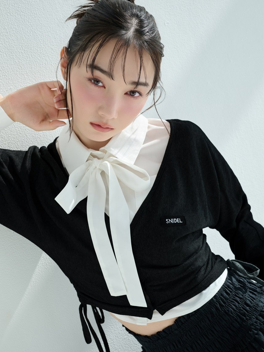 【スナイデル/SNIDEL】の【WEB限定/LUMISHADE】UVボレロカーディガン インテリア・キッズ・メンズ・レディースファッション・服の通販 founy(ファウニー) 　ファッション　Fashion　レディースファッション　Fashion for Women　トップス・カットソー　Cut & Sew Tops　カーディガン・羽織り　Layered Style Cardigans　ウェーブ　Wavy Pattern　カーディガン　Cardigan, Knitwear　クロップド　Cropped, Short Length　シルバー　Silver, Metallic Silver　ストレート　Straight, Straight Cut　スマート　Smart, Elegant　ダブル　Double, Double-Breasted　ダメージ　Distressed, Destroyed　フェミニン　Feminine, Girly　フロント　Front, Front Design　ブロック　Block, Solid Block Pattern　ボレロ　Bolero, Short Cardigan　ワンポイント　One Point, Statement Accent　おすすめ　Recommended / Our Picks　夏　Summer　CGRY[007]|ID: prp329100004990091 ipo3291000000037377417