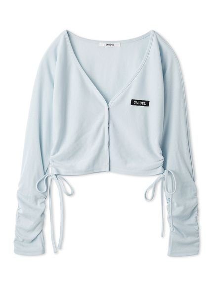 【スナイデル/SNIDEL】の【WEB限定/LUMISHADE】UVボレロカーディガン インテリア・キッズ・メンズ・レディースファッション・服の通販 founy(ファウニー) 　ファッション　Fashion　レディースファッション　Fashion for Women　トップス・カットソー　Cut & Sew Tops　カーディガン・羽織り　Layered Style Cardigans　ウェーブ　Wavy Pattern　カーディガン　Cardigan, Knitwear　クロップド　Cropped, Short Length　シルバー　Silver, Metallic Silver　ストレート　Straight, Straight Cut　スマート　Smart, Elegant　ダブル　Double, Double-Breasted　ダメージ　Distressed, Destroyed　フェミニン　Feminine, Girly　フロント　Front, Front Design　ブロック　Block, Solid Block Pattern　ボレロ　Bolero, Short Cardigan　ワンポイント　One Point, Statement Accent　おすすめ　Recommended / Our Picks　夏　Summer　LBLU[081]|ID: prp329100004990091 ipo3291000000037377419