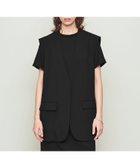【ユナイテッドアローズ/UNITED ARROWS】のD.O UNITED ARROWS BY DAISUKE OBANA for WOMEN H/T C/LESS VEST/ベスト 大人の最旬トレンドファッション＆コーディネート founy(ファウニー) ファッション Fashion レディースファッション Fashion for Women アウター Coat / Outerwear Collection トップス・カットソー Cut & Sew Tops ベスト&ジレ / 重ね着スタイル Vests & Gilets インナー Innerwear エレガント 上品 Elegant カットソー Cut and Sewn Top コレクション Collection, Seasonal Line ジャケット Jacket, Outerwear スリーブ Sleeve, Long Sleeve / Short Sleeve セットアップ Set-Up, Coordinated Outfit バランス Balance, Style Balance フラット Flat, Flat Shoes フラップ Flap, Flap Pocket フレンチ French, French Style ベスト Vest, Waistcoat ポケット Pocket, Pocket Detail ロング Long, Long-Length アウトレット Outlet / Clearance おすすめ Recommended / Our Picks thumbnail BLACK|ID: prp329100004990099 ipo3291000000037377480