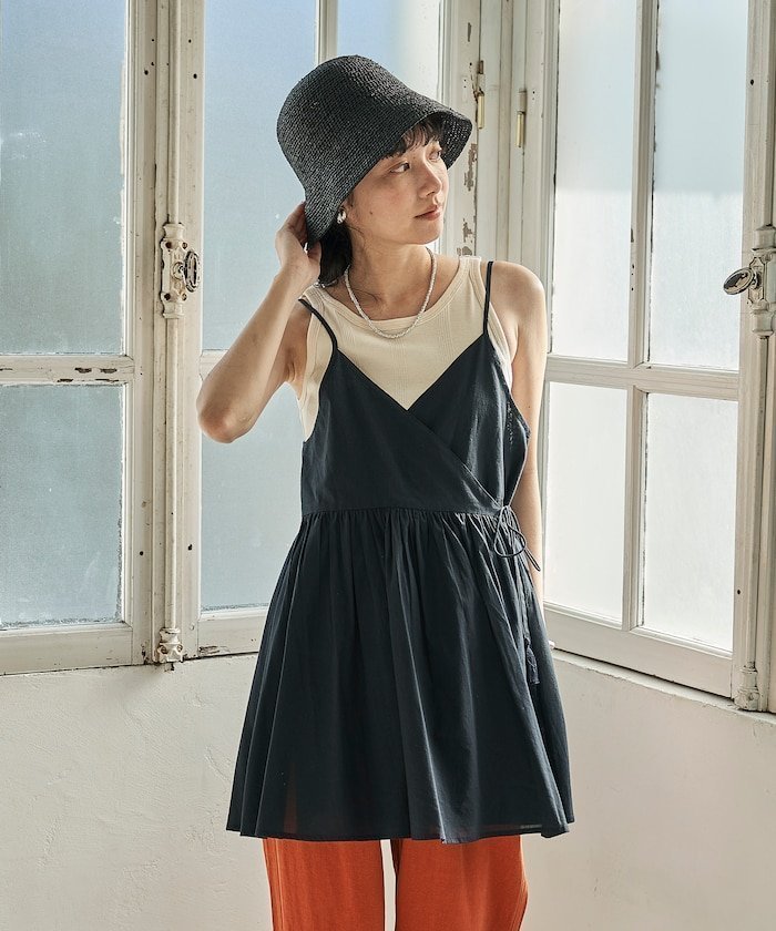 【フリークスストア/FREAK'S STORE】のインド カシュクールキャミチュニック インテリア・キッズ・メンズ・レディースファッション・服の通販 founy(ファウニー) 　ファッション　Fashion　レディースファッション　Fashion for Women　トップス・カットソー　Cut & Sew Tops　キャミソール&ノースリーブ　Camisoles & Sleeveless Tops　2026年　2026　2026春夏・S/S　Spring/Summer 2026 SS26　インド　Indian Textile　インナー　Innerwear　ギャザー　Gathered, Ruffled　タッセル　Tassel, Fringe　チュニック　Tunic, Long Top　ラップ　Wrap, Wrap Design　ロング　Long, Long-Length　夏　Summer　S/S・春夏　SS, Spring/Summer, Warm Season　ブラック|ID: prp329100004990100 ipo3291000000037377483