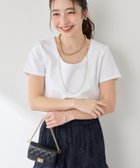 【ラブティックボンボン/La boutique BonBon】の【今すぐお届け!・デコルテ美人見え】UネックコンパクトTシャツ 大人の最旬トレンドファッション＆コーディネート founy(ファウニー) ファッション Fashion レディースファッション Fashion for Women トップス・カットソー Cut & Sew Tops シャツ・ブラウス・オフィスカジュアル Elegant Blouses & Button-Ups ロングTシャツ・Tシャツ Longline T-Shirts & Tees インナー Innerwear カーディガン Cardigan, Knitwear キャミワンピース Cami Dress, Slip Dress コンパクト Compact, Small Size シェイプ Shape, Slim Fit シンプル Simple, Minimal ジャケット Jacket, Outerwear ストレッチ Stretch, Stretchy Fabric スラックス Slacks, Dress Pants デコルテ Décolleté, Neckline デニム Denim, Jeans Material おすすめ Recommended / Our Picks thumbnail オフホワイト|ID: prp329100004990101 ipo3291000000037377489