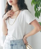 【ラブティックボンボン/La boutique BonBon】の【今すぐお届け!・デコルテ美人見え】UネックコンパクトTシャツ 大人の最旬トレンドファッション＆コーディネート founy(ファウニー) ファッション Fashion レディースファッション Fashion for Women トップス・カットソー Cut & Sew Tops シャツ・ブラウス・オフィスカジュアル Elegant Blouses & Button-Ups ロングTシャツ・Tシャツ Longline T-Shirts & Tees インナー Innerwear カーディガン Cardigan, Knitwear キャミワンピース Cami Dress, Slip Dress コンパクト Compact, Small Size シェイプ Shape, Slim Fit シンプル Simple, Minimal ジャケット Jacket, Outerwear ストレッチ Stretch, Stretchy Fabric スラックス Slacks, Dress Pants デコルテ Décolleté, Neckline デニム Denim, Jeans Material おすすめ Recommended / Our Picks thumbnail ライトグレー|ID: prp329100004990101 ipo3291000000037377491