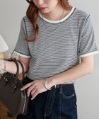 【ディスコート/Discoat】のリンガーボーダー5分袖 大人の最旬トレンドファッション＆コーディネート founy(ファウニー) ファッション Fashion レディースファッション Fashion for Women トップス・カットソー Cut & Sew Tops アクセサリー Fashion Accessories インナー Innerwear コンパクト Compact, Small Size シルバー Silver, Metallic Silver ジャケット Jacket, Outerwear とろみ Fluid, Flowy Fabric ダウン Down, Puffer デニム Denim, Jeans Material フィット Fit, Slim Fit フェミニン Feminine, Girly フレア Flare, Flared ボーダー Border, Stripe ワイド Wide, Wide Fit おすすめ Recommended / Our Picks thumbnail オフホワイト|ID: prp329100004990102 ipo3291000000037377493