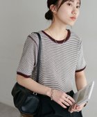 【ディスコート/Discoat】のリンガーボーダー5分袖 大人の最旬トレンドファッション＆コーディネート founy(ファウニー) ファッション Fashion レディースファッション Fashion for Women トップス・カットソー Cut & Sew Tops アクセサリー Fashion Accessories インナー Innerwear コンパクト Compact, Small Size シルバー Silver, Metallic Silver ジャケット Jacket, Outerwear とろみ Fluid, Flowy Fabric ダウン Down, Puffer デニム Denim, Jeans Material フィット Fit, Slim Fit フェミニン Feminine, Girly フレア Flare, Flared ボーダー Border, Stripe ワイド Wide, Wide Fit おすすめ Recommended / Our Picks thumbnail ボルドー|ID: prp329100004990102 ipo3291000000037377494
