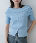 【センスオブプレイス/SENSE OF PLACE by URBAN RESEARCH】の『洗濯可』オフショルリブセーター(半袖) 大人の最旬トレンドファッション＆コーディネート founy(ファウニー) ファッション Fashion レディースファッション Fashion for Women トップス・カットソー Cut & Sew Tops インナー Innerwear カッティング Cutting Detail スマート Smart, Elegant スラックス Slacks, Dress Pants デコルテ Décolleté, Neckline デニム Denim, Jeans Material バランス Balance, Style Balance フロント Front, Front Design 半袖 Short Sleeve, Half Sleeve S/S・春夏 SS, Spring/Summer, Warm Season 夏 Summer 2026年 2026 2026春夏・S/S Spring/Summer 2026 SS26 thumbnail ライトブルー|ID: prp329100004990107 ipo3291000000037377526