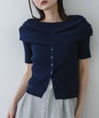 【センスオブプレイス/SENSE OF PLACE by URBAN RESEARCH】の『洗濯可』オフショルリブセーター(半袖) 大人の最旬トレンドファッション＆コーディネート founy(ファウニー) ファッション Fashion レディースファッション Fashion for Women トップス・カットソー Cut & Sew Tops インナー Innerwear カッティング Cutting Detail スマート Smart, Elegant スラックス Slacks, Dress Pants デコルテ Décolleté, Neckline デニム Denim, Jeans Material バランス Balance, Style Balance フロント Front, Front Design 半袖 Short Sleeve, Half Sleeve S/S・春夏 SS, Spring/Summer, Warm Season 夏 Summer 2026年 2026 2026春夏・S/S Spring/Summer 2026 SS26 thumbnail ネイビー|ID: prp329100004990107 ipo3291000000037377527