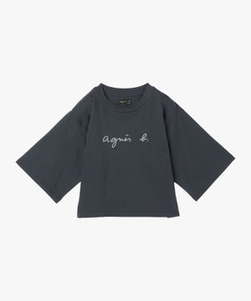 【アニエスベー ファム/agnes b. FEMME】のロゴ コットン 5分袖 Tシャツ Yoko 大人の最旬トレンドファッション＆コーディネート founy(ファウニー) ファッション Fashion レディースファッション Fashion for Women トップス・カットソー Cut & Sew Tops シャツ・ブラウス・オフィスカジュアル Elegant Blouses & Button-Ups ロングTシャツ・Tシャツ Longline T-Shirts & Tees クロップド Cropped, Short Length シンプル Simple, Minimal スリーブ Sleeve, Long Sleeve / Short Sleeve ラウンド Round, Round Neck ワイド Wide, Wide Fit 人気 Popular, Best Seller 半袖 Short Sleeve, Half Sleeve 定番 Standard, Basic Item |ID:prp329100004990117