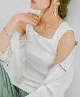 【ビーフラット/bflat】のスクエアネックコットンリブタンクトップ 大人の最旬トレンドファッション＆コーディネート founy(ファウニー) ファッション Fashion レディースファッション Fashion for Women ジャケット Jacket, Outerwear ストレッチ Stretch, Stretchy Fabric デコルテ Décolleté, Neckline フィット Fit, Slim Fit プチプライス・低価格 Affordable / Budget Price |ID:prp329100004990130