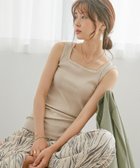 【ビーフラット/bflat】のスクエアネックコットンリブタンクトップ 大人の最旬トレンドファッション＆コーディネート founy(ファウニー) ファッション Fashion レディースファッション Fashion for Women ジャケット Jacket, Outerwear ストレッチ Stretch, Stretchy Fabric デコルテ Décolleté, Neckline フィット Fit, Slim Fit プチプライス・低価格 Affordable / Budget Price thumbnail ベージュ|ID: prp329100004990130 ipo3291000000037377636