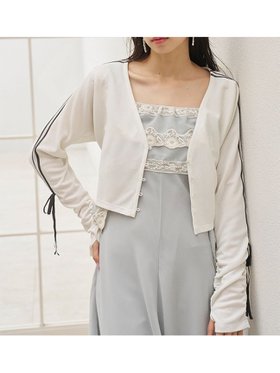 【スナイデル/SNIDEL】 【LUMISHADE】UVラインボレロ大人の最旬トレンドファッション＆コーディネート founy(ファウニー) ファッション Fashion レディースファッション Fashion for Women アウター Coat / Outerwear Collection ボレロ・ショート丈ジャケット / ドレス羽織りに Boleros & Short Jackets イエロー Yellow ウェーブ Wavy Pattern コンパクト Compact, Small Size シルバー Silver, Metallic Silver ストレート Straight, Straight Cut セットアップ Set-Up, Coordinated Outfit ダブル Double, Double-Breasted ダメージ Distressed, Destroyed ノースリーブ Sleeveless, No-Sleeve ブロック Block, Solid Block Pattern ボレロ Bolero, Short Cardigan 羽織 Haori, Light Jacket おすすめ Recommended / Our Picks |ID:prp329100004990136