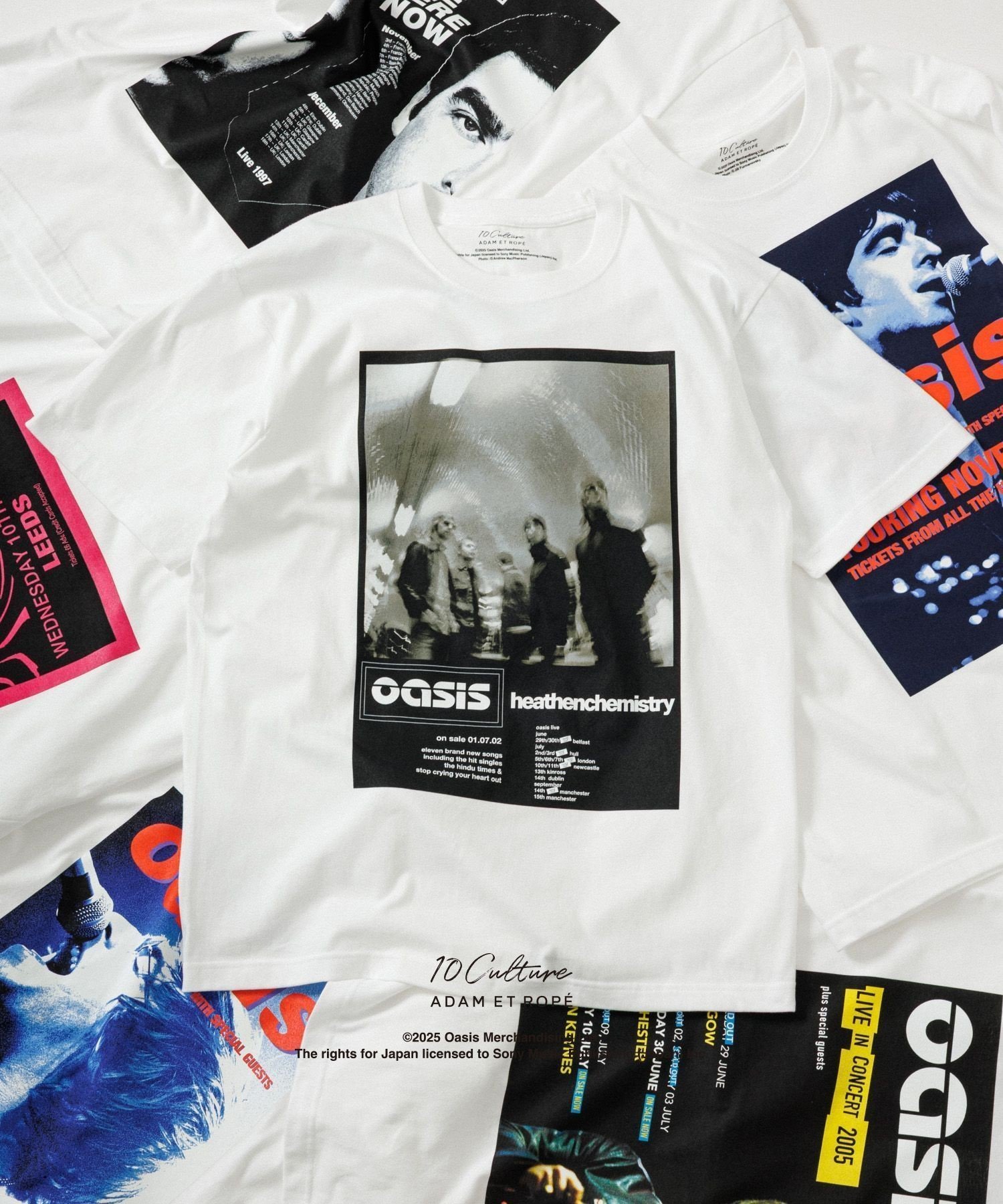 【アダム エ ロペ/ADAM ET ROPE'】の【oasis 10Culture / ADAM ET ROPE 】Tour Poster Design TSH 大人の最旬トレンドファッション＆コーディネート founy(ファウニー) 　ファッション　Fashion　レディースファッション　Fashion for Women　グラフィック　Graphic, Graphic Design　フロント　Front, Front Design　プリント　Print, Printed Pattern　ワーク　Workwear, Utility Style　2025年　2025　2025春夏・S/S　Spring/Summer 2025 SS25　 other-1|ID: prp329100004990144 ipo3291000000037377752