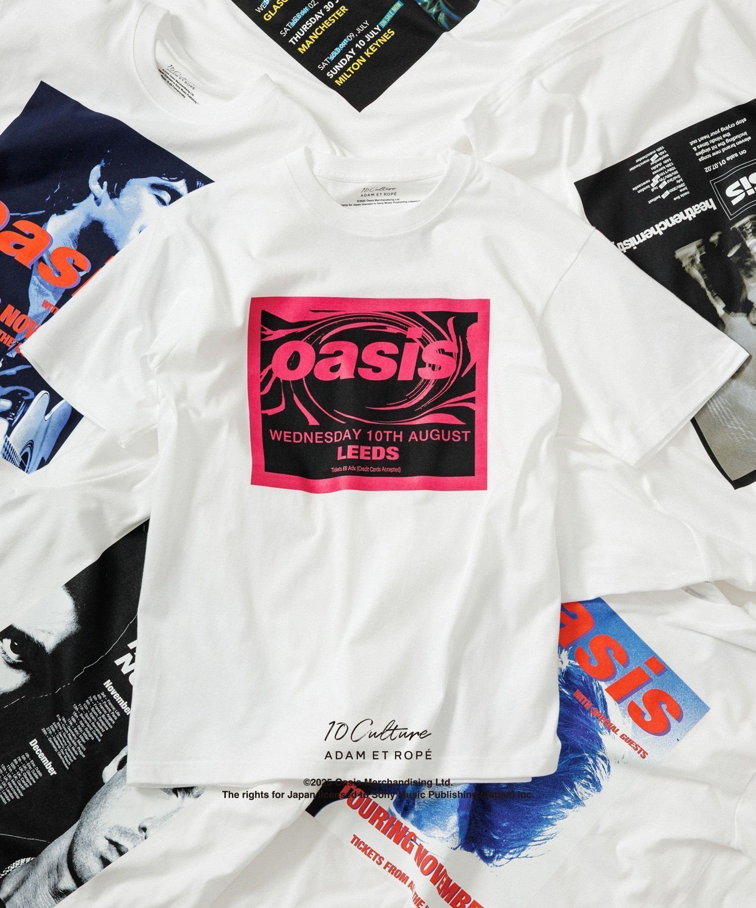 【アダム エ ロペ/ADAM ET ROPE'】の【oasis 10Culture / ADAM ET ROPE 】Tour Poster Design TSH インテリア・キッズ・メンズ・レディースファッション・服の通販 founy(ファウニー) 　ファッション　Fashion　レディースファッション　Fashion for Women　グラフィック　Graphic, Graphic Design　フロント　Front, Front Design　プリント　Print, Printed Pattern　ワーク　Workwear, Utility Style　2025年　2025　2025春夏・S/S　Spring/Summer 2025 SS25　ブラック系(02)|ID: prp329100004990144 ipo3291000000037377755