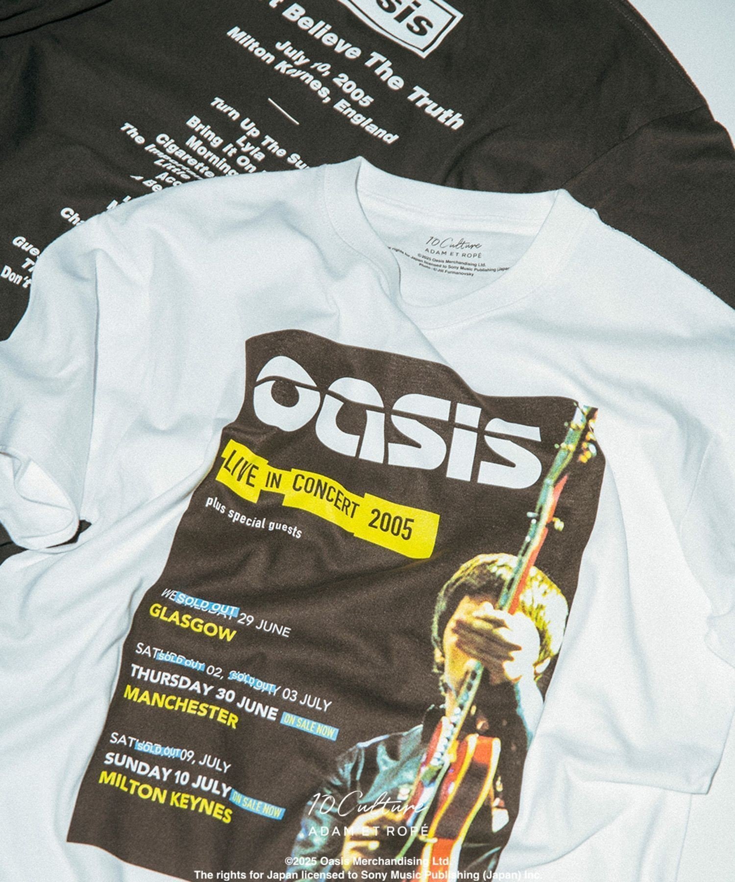 【アダム エ ロペ/ADAM ET ROPE'】の【oasis 10Culture / ADAM ET ROPE 】Tour Poster Design TSH インテリア・キッズ・メンズ・レディースファッション・服の通販 founy(ファウニー) 　ファッション　Fashion　レディースファッション　Fashion for Women　グラフィック　Graphic, Graphic Design　フロント　Front, Front Design　プリント　Print, Printed Pattern　ワーク　Workwear, Utility Style　2025年　2025　2025春夏・S/S　Spring/Summer 2025 SS25　ホワイト系(12)|ID: prp329100004990144 ipo3291000000037377764