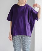 【アーバンリサーチ ドアーズ/URBAN RESEARCH DOORS】のFORK SPOON コクーンショートスリーブTシャツ 大人の最旬トレンドファッション＆コーディネート founy(ファウニー) ファッション Fashion レディースファッション Fashion for Women トップス・カットソー Cut & Sew Tops シャツ・ブラウス・オフィスカジュアル Elegant Blouses & Button-Ups ロングTシャツ・Tシャツ Longline T-Shirts & Tees 2026年 2026 2026春夏・S/S Spring/Summer 2026 SS26 シンプル Simple, Minimal ベーシック Basic, Essential 夏 Summer S/S・春夏 SS, Spring/Summer, Warm Season thumbnail パープル|ID: prp329100004990146 ipo3291000000037377782
