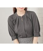 【インデックス/INDEX】のUVケアバンドカラートップス【洗濯機OK/吸水速乾/接触冷感】《S~3L/6col》 大人の最旬トレンドファッション＆コーディネート founy(ファウニー) ファッション Fashion レディースファッション Fashion for Women トップス・カットソー Cut & Sew Tops 吸水 Absorbent, Quick-Dry 軽量 Lightweight, Ultra Light ジャケット Jacket, Outerwear スマート Smart, Elegant トレンド Trend, Trending Now ドレープ Drape, Draping Fabric バランス Balance, Style Balance フロント Front, Front Design ボトム Bottoms, Lower Wear 夏 Summer エレガント 上品 Elegant thumbnail チャコールグレー|ID: prp329100004990147 ipo3291000000037377785