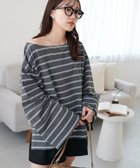 【ディスコート/Discoat】の2WAYワンショルボーダープルオーバー《WEB限定カラーあり》 大人の最旬トレンドファッション＆コーディネート founy(ファウニー) ファッション Fashion レディースファッション Fashion for Women トップス・カットソー Cut & Sew Tops カジュアルプルオーバー・ニットトップス Pullovers & Knit Tops / Casual Pullovers おすすめ Recommended / Our Picks シンプル Simple, Minimal ボーダー Border, Stripe ワイド Wide, Wide Fit ワンショル One Shoulder, Asymmetrical thumbnail チャコールグレー|ID: prp329100004990165 ipo3291000000037377891