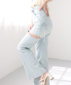 【ナイスクラップ/NICE CLAUP】の【 XS/S/Mサイズ展開】サイドスリットリボン美脚デニムパンツ 大人の最旬トレンドファッション＆コーディネート founy(ファウニー) ファッション Fashion レディースファッション Fashion for Women パンツ Pants & Trousers デニムパンツ・ジーンズ・美脚デニム Denim Jeans & Pants インディゴ Indigo Denim カーディガン Cardigan, Knitwear ガーリー Girly, Feminine Style コンパクト Compact, Small Size ショート Short, Short Length スリット Slit, Slit Detail センター Center, Center Line デニム Denim, Jeans Material トレンド Trend, Trending Now バランス Balance, Style Balance フレア Flare, Flared ブリーチ Bleach, Washed Finish リボン Ribbon, Bow おすすめ Recommended / Our Picks 夏 Summer thumbnail サックスブルー|ID: prp329100004990184 ipo3291000000037378015