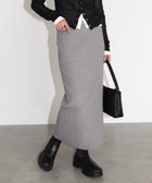 【アンドミー/andme】のリブ ニット ロング タイト スカート 大人の最旬トレンドファッション＆コーディネート founy(ファウニー) ファッション Fashion レディースファッション Fashion for Women スカート Skirts インナー Innerwear ショーツ Shorts, Short Pants ストレッチ Stretch, Stretchy Fabric ボトム Bottoms, Lower Wear ポケット Pocket, Pocket Detail リラックス Relax, Relaxed Fit ロング Long, Long-Length thumbnail グレー|ID: prp329100004990197 ipo3291000000037378084