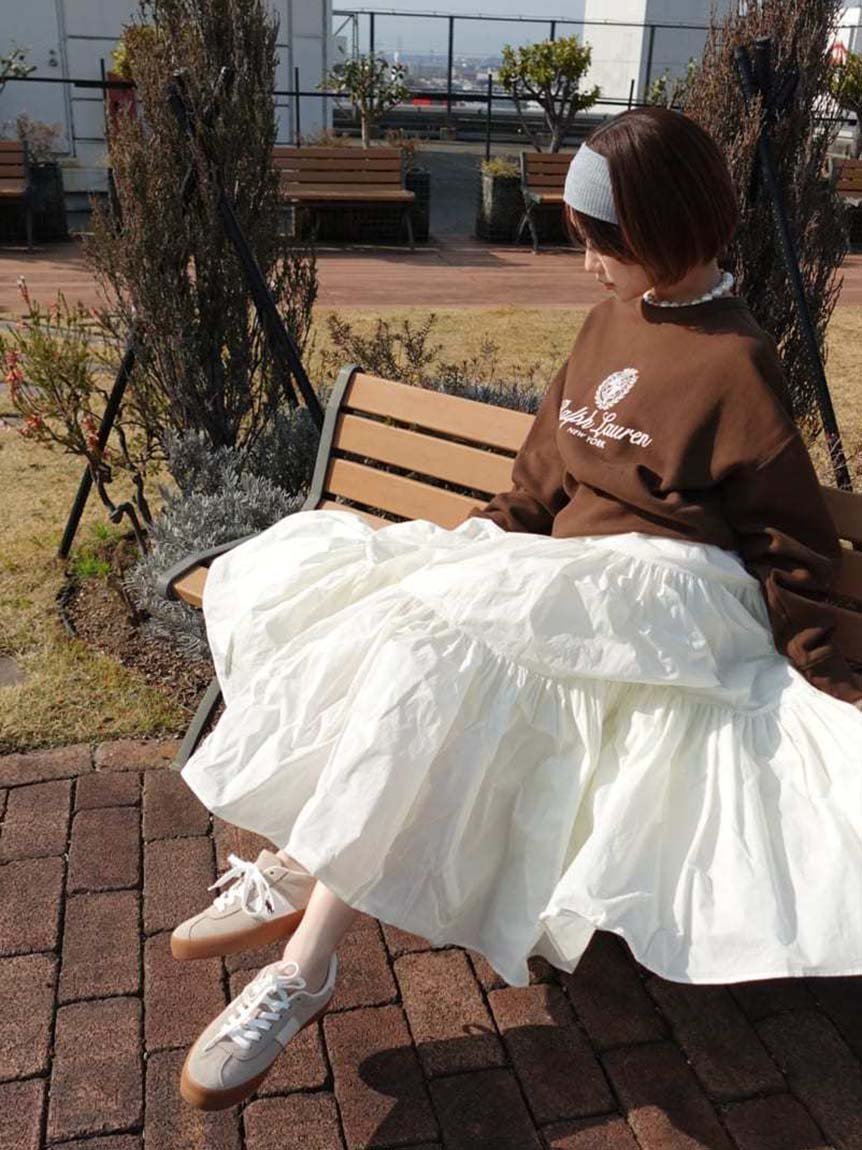 【スナイデル/SNIDEL】のボリュームフレアスカート インテリア・キッズ・メンズ・レディースファッション・服の通販 founy(ファウニー) 　ファッション　Fashion　レディースファッション　Fashion for Women　スカート　Skirts　Aライン・フレアスカート　A-Line & Flared Skirts　おすすめ　Recommended / Our Picks　シアー　Sheer, See-Through　ストレート　Straight, Straight Cut　スマート　Smart, Elegant　フィット　Fit, Slim Fit　夏　Summer　春　Spring　S/S・春夏　SS, Spring/Summer, Warm Season　IVR[003]|ID: prp329100004990219 ipo3291000000037378187