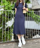 【ラコステ/LACOSTE】のブランドネームロゴレースモチーフ透かし編みポロドレス / ワンピース ネイビー|ID: prp329100004990238 ipo3291000000037378273