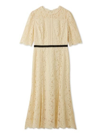 【セルフォード/CELFORD】のコードレースマーメイドドレス インテリア・キッズ・メンズ・レディースファッション・服の通販 founy(ファウニー) 　ファッション　Fashion　レディースファッション　Fashion for Women　ワンピース　Dresses　フォーマル・パーティードレス・結婚式用ドレス　Elegant & Casual Dresses　ウェーブ　Wavy Pattern　カーディガン　Cardigan, Knitwear　ジャケット　Jacket, Outerwear　スカラップ　Scallop, Scalloped Edge　スマート　Smart, Elegant　ドレス　Dress, One-Piece　レース　Lace, Lace Fabric　おすすめ　Recommended / Our Picks　二次会　After Party　YEL[032]|ID: prp329100004990245 ipo3291000000037378304