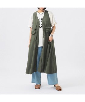 【ビームス ウイメン/BEAMS】のナイロン タッサー C-1 ノースリーブ ワンピース 大人の最旬トレンドファッション＆コーディネート founy(ファウニー) ファッション Fashion レディースファッション Fashion for Women ワンピース Dresses 春 Spring 軽量 Lightweight, Ultra Light ストレート Straight, Straight Cut ノースリーブ Sleeveless, No-Sleeve フロント Front, Front Design ベスト Vest, Waistcoat 羽織 Haori, Light Jacket ロング Long, Long-Length ワンポイント One Point, Statement Accent S/S・春夏 SS, Spring/Summer, Warm Season 夏 Summer |ID:prp329100004990248