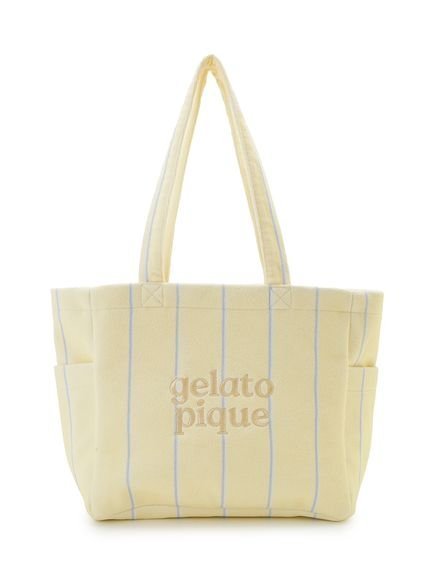 【ジェラート ピケ/gelato pique】のパイルバッグ インテリア・キッズ・メンズ・レディースファッション・服の通販 founy(ファウニー) 　ファッション　Fashion　レディースファッション　Fashion for Women　バッグ　Bags　おすすめ　Recommended / Our Picks　イエロー　Yellow　ストライプ　Stripe, Striped Pattern　スマート　Smart, Elegant　ポケット　Pocket, Pocket Detail　ポーチ　Pouch, Small Case　リゾート　Resort, Vacation Style　夏　Summer　無地　Plain, Solid Color　YEL[032]|ID: prp329100004990263 ipo3291000000037378388