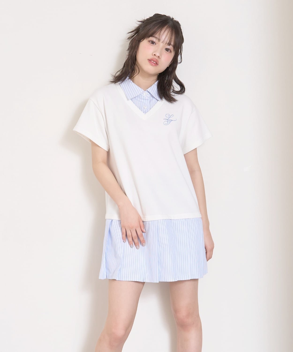 【ナルミヤ オンライン/NARUMIYA ONELINE / KIDS】のレイヤード風ワンピース インテリア・キッズ・メンズ・レディースファッション・服の通販 founy(ファウニー) ファッション Fashion キッズファッション Fashion for Kids ワンピース Dresses おすすめ Recommended / Our Picks カットソー Cut and Sewn Top プリーツ Pleats, Pleated ポケット Pocket, Pocket Detail ロング Long, Long-Length エレガント 上品 Elegant 夏 Summer 春 Spring S/S・春夏 SS, Spring/Summer, Warm Season アイボリー|ID: prp329100004990396 ipo3291000000037378964