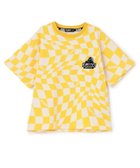 【ナルミヤ オンライン/NARUMIYA ONELINE / KIDS】の【人気商品再入荷】【直営店で取り扱い無し】歪みチェッカー総柄半袖Tシャツ 大人の最旬トレンドファッション＆コーディネート founy(ファウニー) ファッション Fashion キッズファッション Fashion for Kids パターン Pattern, Design Print ポケット Pocket, Pocket Detail 人気 Popular, Best Seller 再入荷 Restock / Back in Stock 半袖 Short Sleeve, Half Sleeve thumbnail 黄|ID: prp329100004990397 ipo3291000000037378971