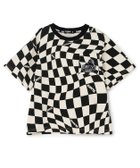 【ナルミヤ オンライン/NARUMIYA ONELINE / KIDS】の【人気商品再入荷】【直営店で取り扱い無し】歪みチェッカー総柄半袖Tシャツ 大人の最旬トレンドファッション＆コーディネート founy(ファウニー) ファッション Fashion キッズファッション Fashion for Kids パターン Pattern, Design Print ポケット Pocket, Pocket Detail 人気 Popular, Best Seller 再入荷 Restock / Back in Stock 半袖 Short Sleeve, Half Sleeve thumbnail 黒|ID: prp329100004990397 ipo3291000000037378972
