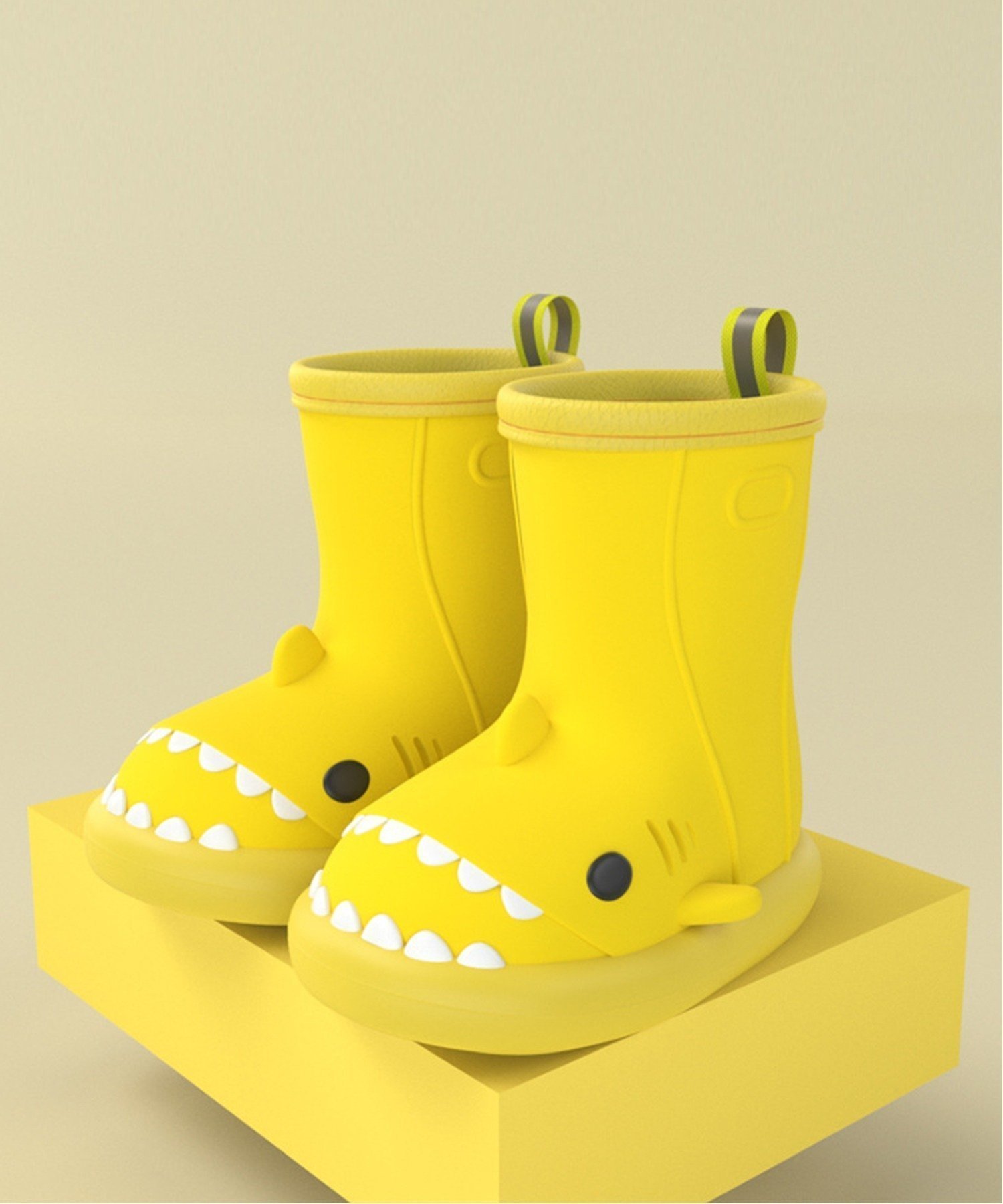 【アイモハ/aimoha / KIDS】のaimoha KIDS/【aimoha-KIDS-】【定番】激かわいい立体的なシャーク レインブーツ インテリア・キッズ・メンズ・レディースファッション・服の通販 founy(ファウニー) 　ファッション　Fashion　キッズファッション　Fashion for Kids　ブロック　Block, Solid Block Pattern　ベーシック　Basic, Essential　定番　Standard, Basic Item　イエロー|ID: prp329100004990447 ipo3291000000037379177