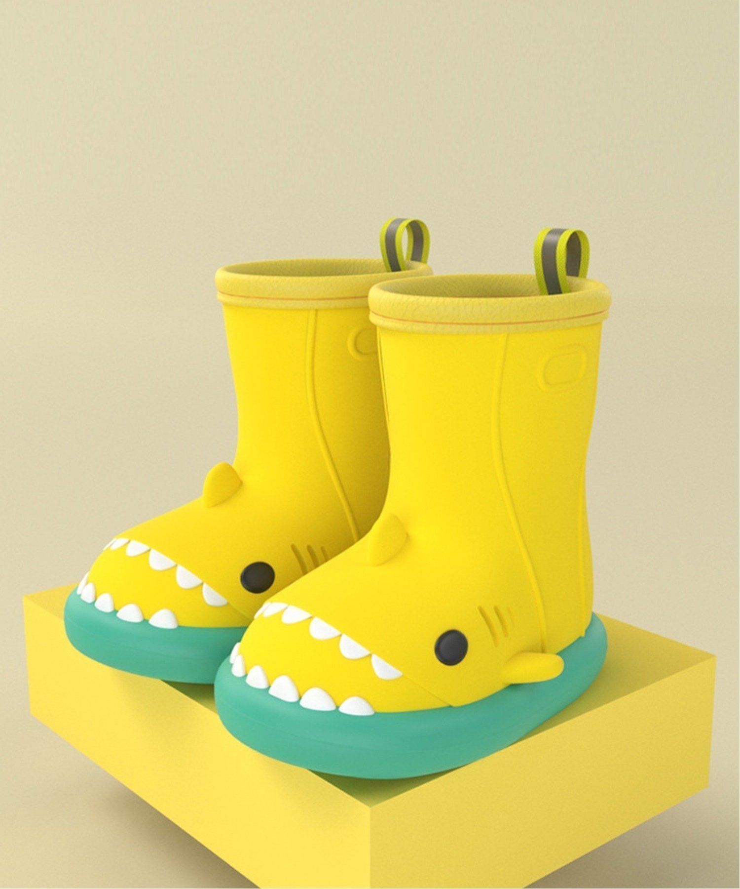 【アイモハ/aimoha / KIDS】のaimoha KIDS/【aimoha-KIDS-】【定番】激かわいい立体的なシャーク レインブーツ インテリア・キッズ・メンズ・レディースファッション・服の通販 founy(ファウニー) 　ファッション　Fashion　キッズファッション　Fashion for Kids　ブロック　Block, Solid Block Pattern　ベーシック　Basic, Essential　定番　Standard, Basic Item　イエロー系その他|ID: prp329100004990447 ipo3291000000037379184