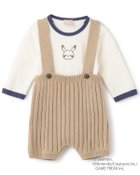 【ナルミヤ オンライン/NARUMIYA ONELINE / KIDS】の【モンポケ】サス付きパンツセット 大人の最旬トレンドファッション＆コーディネート founy(ファウニー) ファッション Fashion キッズファッション Fashion for Kids ボトムス Bottoms サスペンダー Suspenders, Braces ポケット Pocket, Pocket Detail ロンパース Romper, Jumpsuit thumbnail オフ ホワイト|ID: prp329100004990448 ipo3291000000037379187