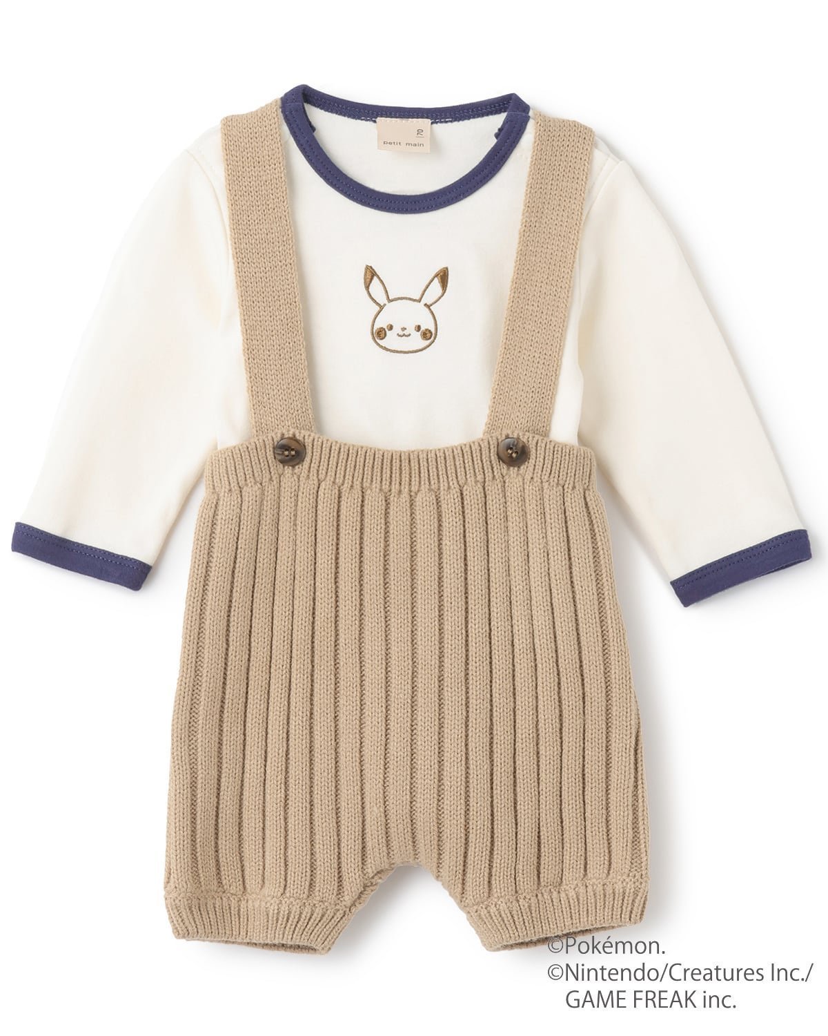 【ナルミヤ オンライン/NARUMIYA ONELINE / KIDS】の【モンポケ】サス付きパンツセット インテリア・キッズ・メンズ・レディースファッション・服の通販 founy(ファウニー) 　ファッション　Fashion　キッズファッション　Fashion for Kids　ボトムス　Bottoms　サスペンダー　Suspenders, Braces　ポケット　Pocket, Pocket Detail　ロンパース　Romper, Jumpsuit　オフ ホワイト|ID: prp329100004990448 ipo3291000000037379187