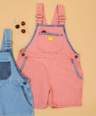 【エフオー オンラインストア/F.O.Online Store / KIDS】のI m Jelly 加工ショートサロペット 大人の最旬トレンドファッション＆コーディネート founy(ファウニー) ファッション Fashion キッズファッション Fashion for Kids インディゴ Indigo Denim 人気 Popular, Best Seller thumbnail ピンク|ID: prp329100004990449 ipo3291000000037379190