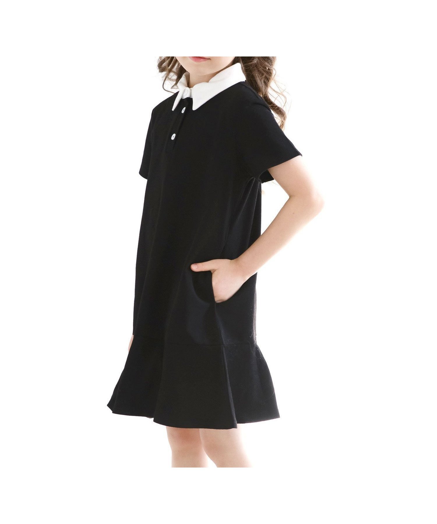 【その他のブランド/Other】のポロシャツワンピース ポケット 襟 衿 子供服 キッズ 女の子 Bee 大人の最旬トレンドファッション＆コーディネート founy(ファウニー) 　ファッション　Fashion　キッズファッション　Fashion for Kids　ワンピース　Dresses　トレンド　Trend, Trending Now　フレア　Flare, Flared　ポケット　Pocket, Pocket Detail　ポロシャツ　Polo Shirt, Collared Tee　 other-1|ID: prp329100004990451 ipo3291000000037379200