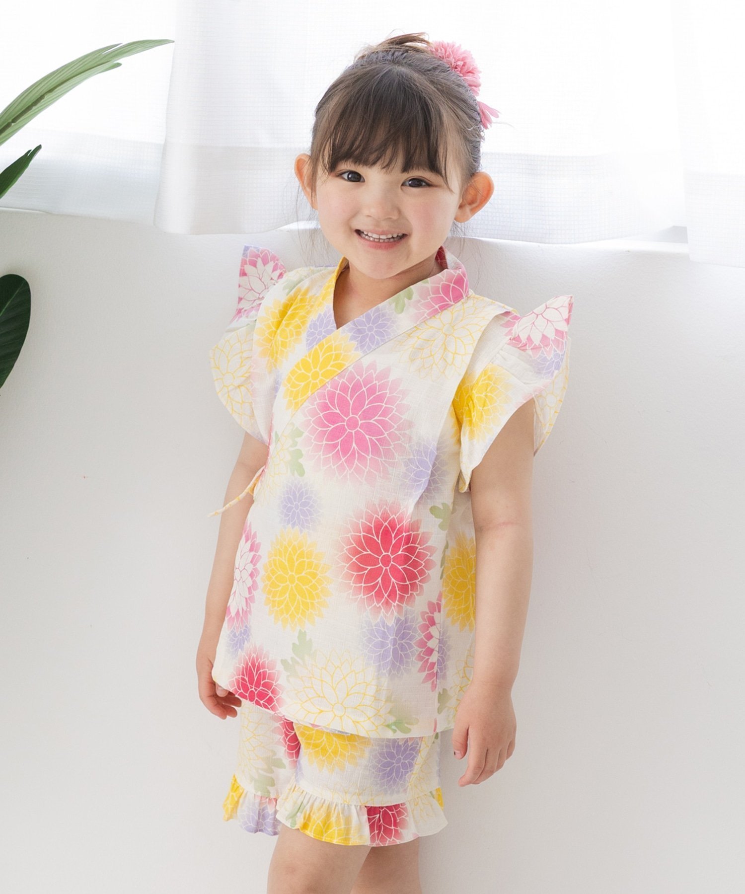 【チルツー/chil2 / KIDS】のフリル甚平上下セット インテリア・キッズ・メンズ・レディースファッション・服の通販 founy(ファウニー) 　ファッション　Fashion　キッズファッション　Fashion for Kids　フリル　Frill, Ruffle　Dキク|ID: prp329100004990458 ipo3291000000037379229