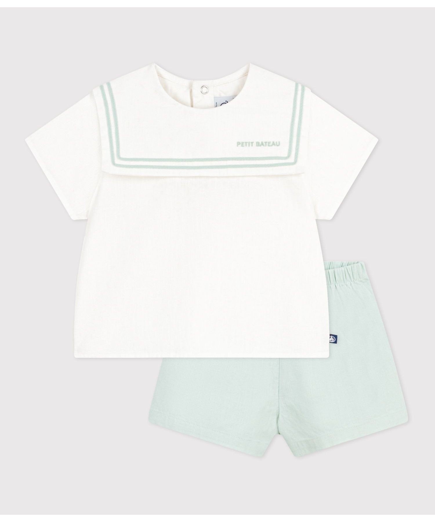 【プチバトー/PETIT BATEAU / KIDS】のセーラーカラー ベビー2点セット 大人の最旬トレンドファッション＆コーディネート founy(ファウニー) 　ファッション　Fashion　キッズファッション　Fashion for Kids　ギフト プレゼント　Gift / Present　シンプル　Simple, Minimal　ダブル　Double, Double-Breasted　ベビー　Baby, Babywear　 other-1|ID: prp329100004990691 ipo3291000000037380725