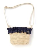 【ベベ オンライン ストア/BEBE ONLINE STORE / KIDS】の【お揃い】麦わら見えフリルデザイン ペーパーショルダーバッグ 大人の最旬トレンドファッション＆コーディネート founy(ファウニー) ファッション Fashion キッズファッション Fashion for Kids 春 Spring ショルダー Shoulder, Shoulder Strap スマート Smart, Elegant チャーム Charm, Pendant フランス France, French フリル Frill, Ruffle ペーパー Paper, Kraft Paper マグネット Magnet, Magnetic Closure ワンポイント One Point, Statement Accent S/S・春夏 SS, Spring/Summer, Warm Season 夏 Summer 2026年 2026 2026春夏・S/S Spring/Summer 2026 SS26 thumbnail ネイビー|ID: prp329100004990697 ipo3291000000037380735
