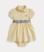 【ラルフローレン/RALPH LAUREN / KIDS】の(ベビー)ベルテッド オックスフォード メッシュ ポロ ドレス ブルマー 大人の最旬トレンドファッション＆コーディネート founy(ファウニー) ファッション Fashion キッズファッション Fashion for Kids ワンピース Dresses シャーリング Shirring, Ruched ショーツ Shorts, Short Pants ストライプ Stripe, Striped Pattern ダブル Double, Double-Breasted ドレス Dress, One-Piece フィット Fit, Slim Fit フレア Flare, Flared ベビー Baby, Babywear メッシュ Mesh, Net Fabric ヨーク Yoke, Yoke Design 半袖 Short Sleeve, Half Sleeve thumbnail 700イエロー|ID: prp329100004990738 ipo3291000000037380782