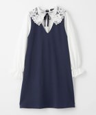 【ユナイテッドアローズ/UNITED ARROWS / KIDS】のポンチ レースエリ ワンピース / キッズ 140cm-160cm 大人の最旬トレンドファッション＆コーディネート founy(ファウニー) ファッション Fashion キッズファッション Fashion for Kids ワンピース Dresses インナー Innerwear オケージョン Occasion Wear 春 Spring カットソー Cut and Sewn Top カーディガン Cardigan, Knitwear コンビ Combo, Combination Style スリーブ Sleeve, Long Sleeve / Short Sleeve フォーマル Formal, Dressy リボン Ribbon, Bow レース Lace, Lace Fabric アウトレット Outlet / Clearance おすすめ Recommended / Our Picks エレガント 上品 Elegant セレモニー Ceremony 入学式 Entrance Ceremony 卒業式 Graduation Ceremony 結婚式 Wedding 2025年 2025 2025春夏・S/S Spring/Summer 2025 SS25 thumbnail NAVY|ID: prp329100004990797 ipo3291000000037380857