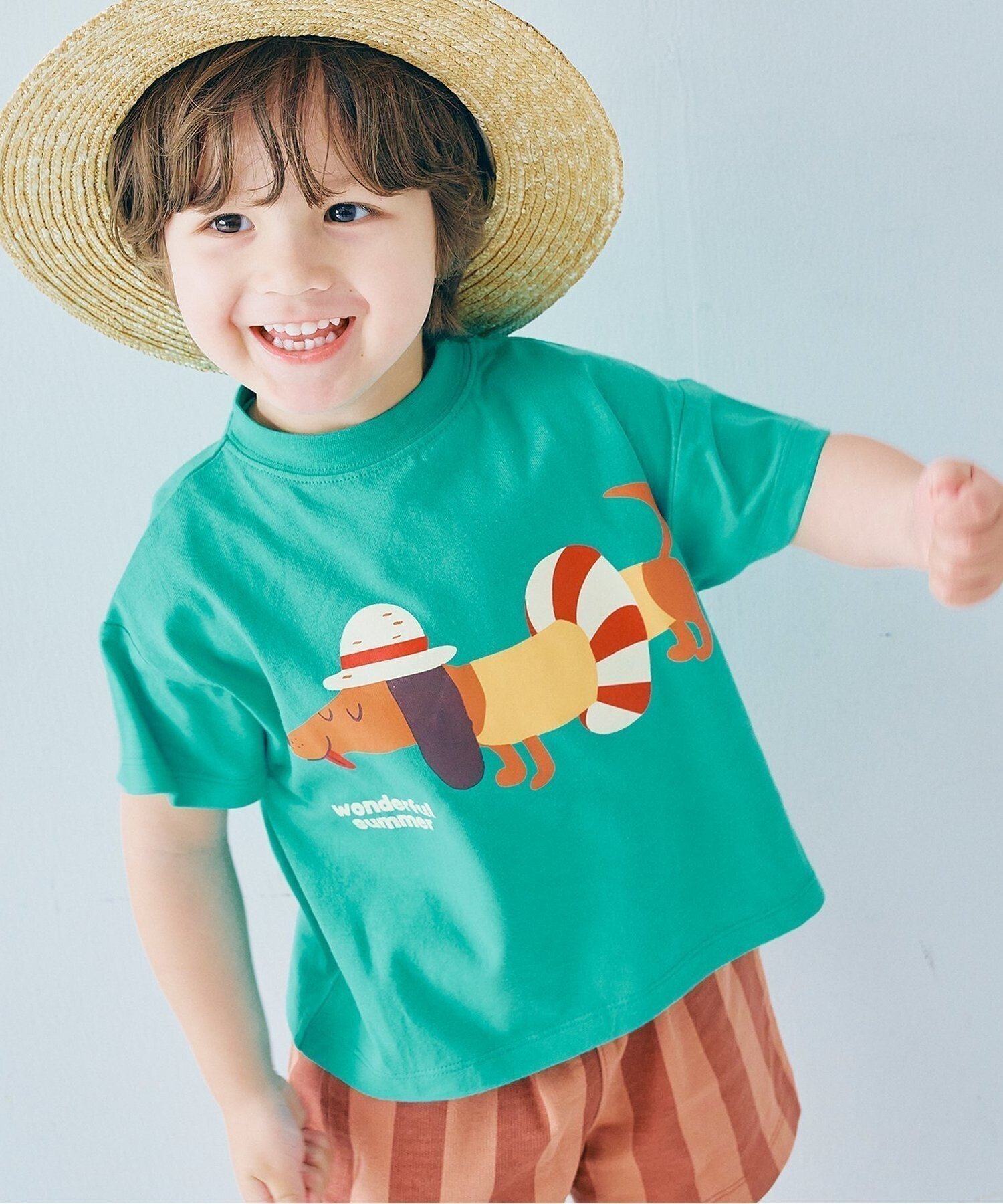 【エフオー オンラインストア/F.O.Online Store / KIDS】のバリエーショングラフィックTシャツ 全10色 インテリア・キッズ・メンズ・レディースファッション・服の通販 founy(ファウニー) 　ファッション　Fashion　キッズファッション　Fashion for Kids　グラフィック　Graphic, Graphic Design　プリント　Print, Printed Pattern　夏　Summer　犬　Dog　ターコイズブルー|ID: prp329100004991070 ipo3291000000037381322